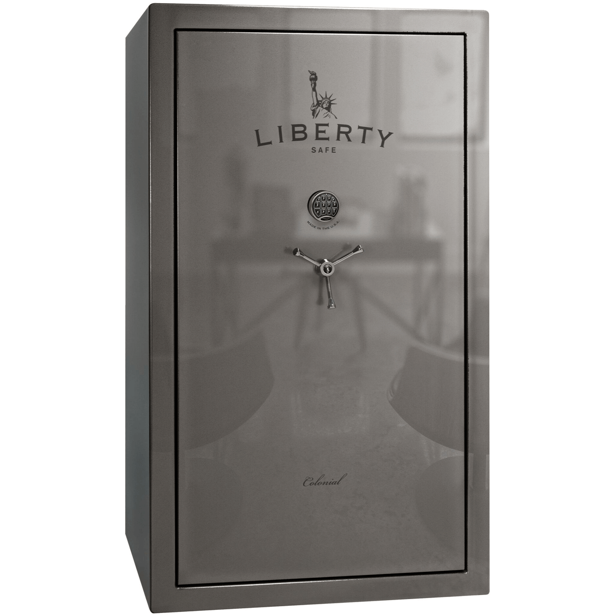 Colonial 50 | Level 4 Security | 75 Minute Fire Protection | Gray Gloss Electronic Lock | Dimensions: 72.5&quot; H x 42&quot; W x 27.5&quot; D - Closed Door