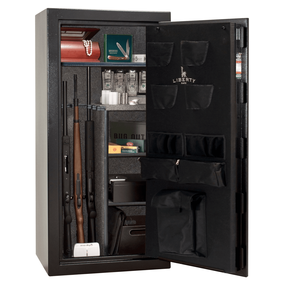 Centurion DLX | 24 | Level 1 Security | 40 Minute Fire Protection | Black | Chrome Electronic Lock | 59.5&quot;(H) x 28.25&quot;(W) x 22&quot;(D)