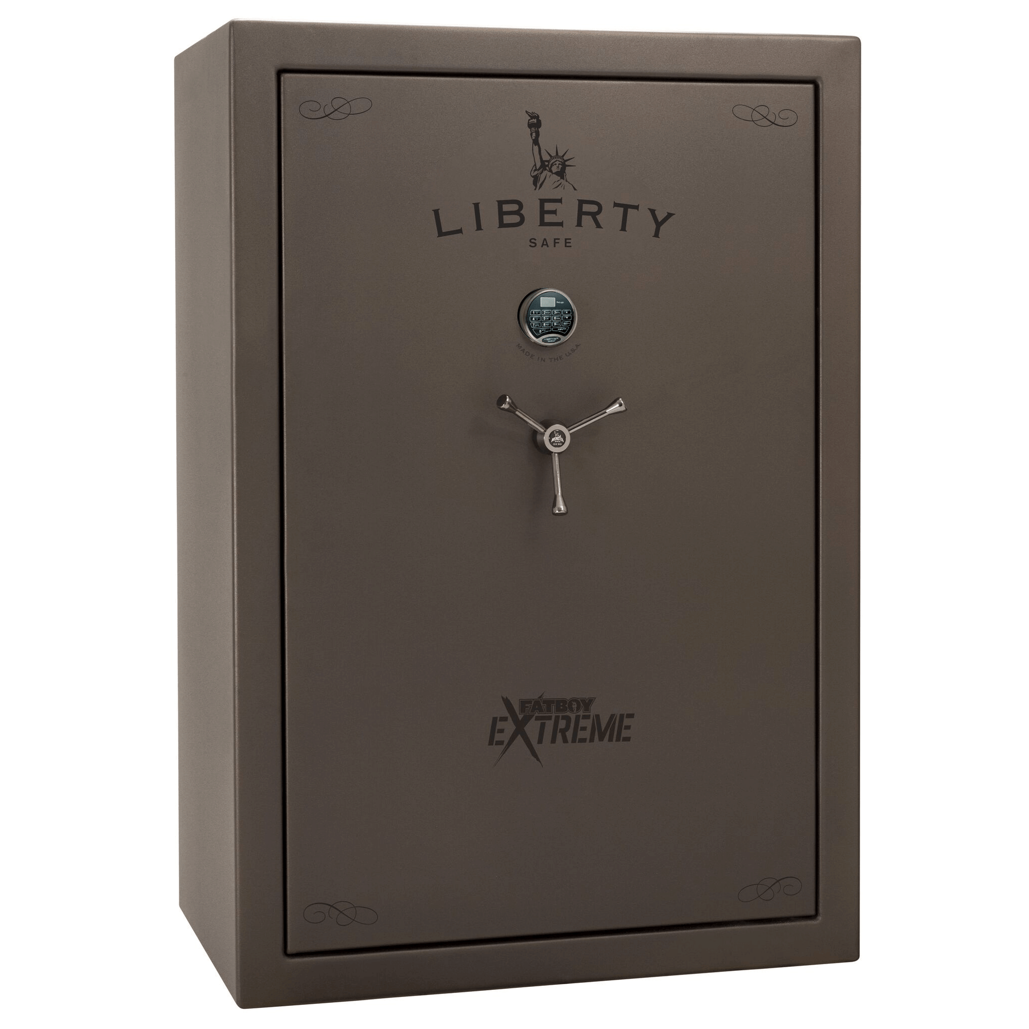 Fatboy Series | 64XT | Level 5 Security | 110 Minute Fire Protection | Dimensions: 60.5"(H) x 42"(W) x 27.5"(D) | Up to 60 Long Guns | Black Textured | Electronic Lock